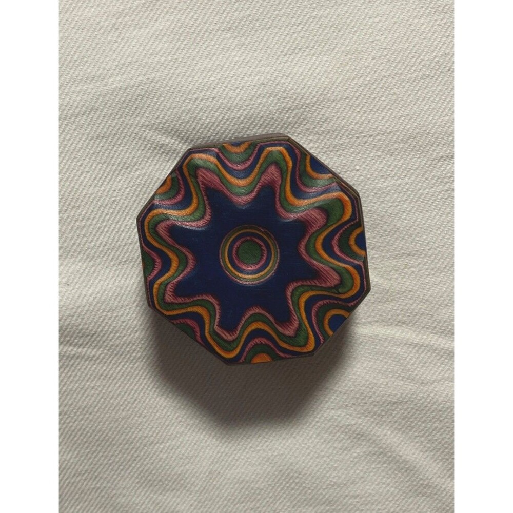 Island Bamboo Pakkawood Salt Cellar (Blue, Pink, Green, Gold) 3.5”x 2”